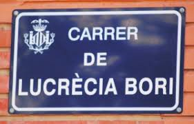 Foto de una calle dedicada a Lucrezia Bori en Valencia